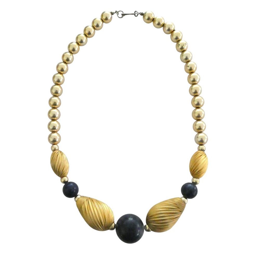 vtg CAROL DAUPLAISE beaded necklace